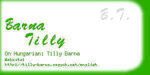 barna tilly business card